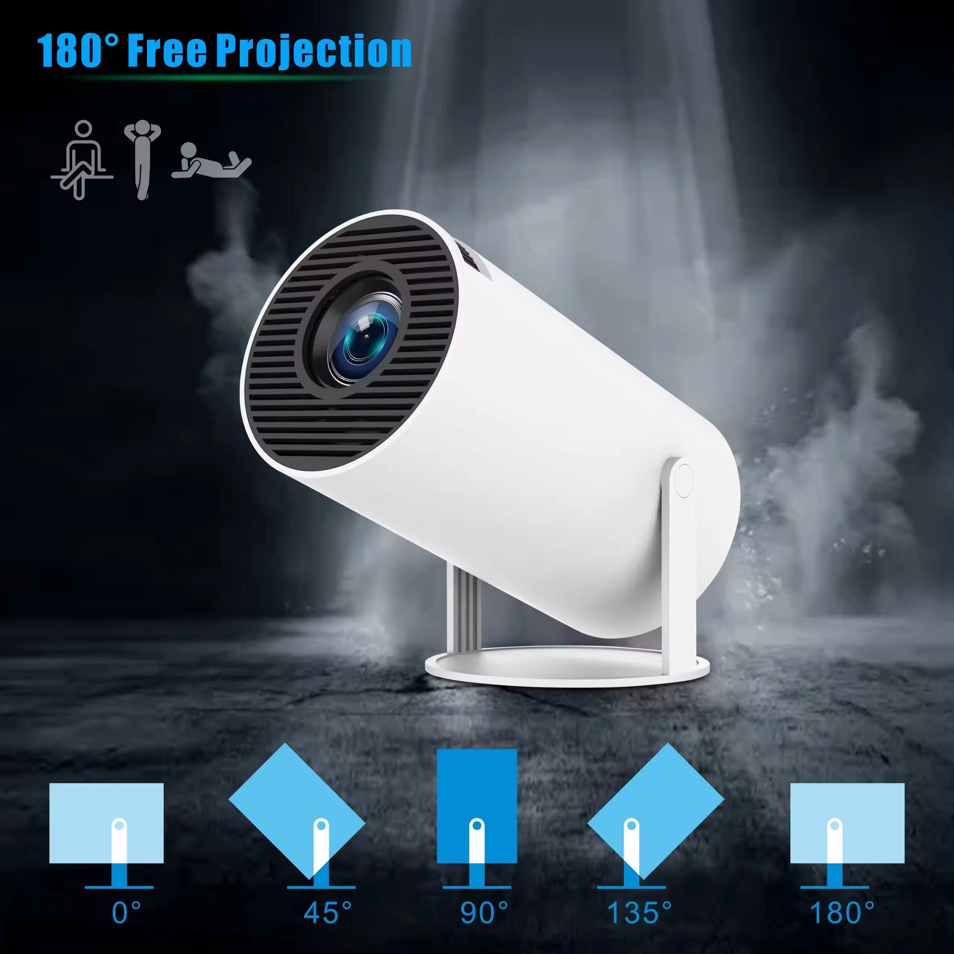  Mini Proyector HY300 2025 | Smart Android 11 | WiFi 6 + BT5.0 | 4K Compatible | Proyector Portátil HD 720p | Home Theater